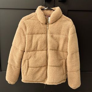 Camel Colored Sherpa Coat